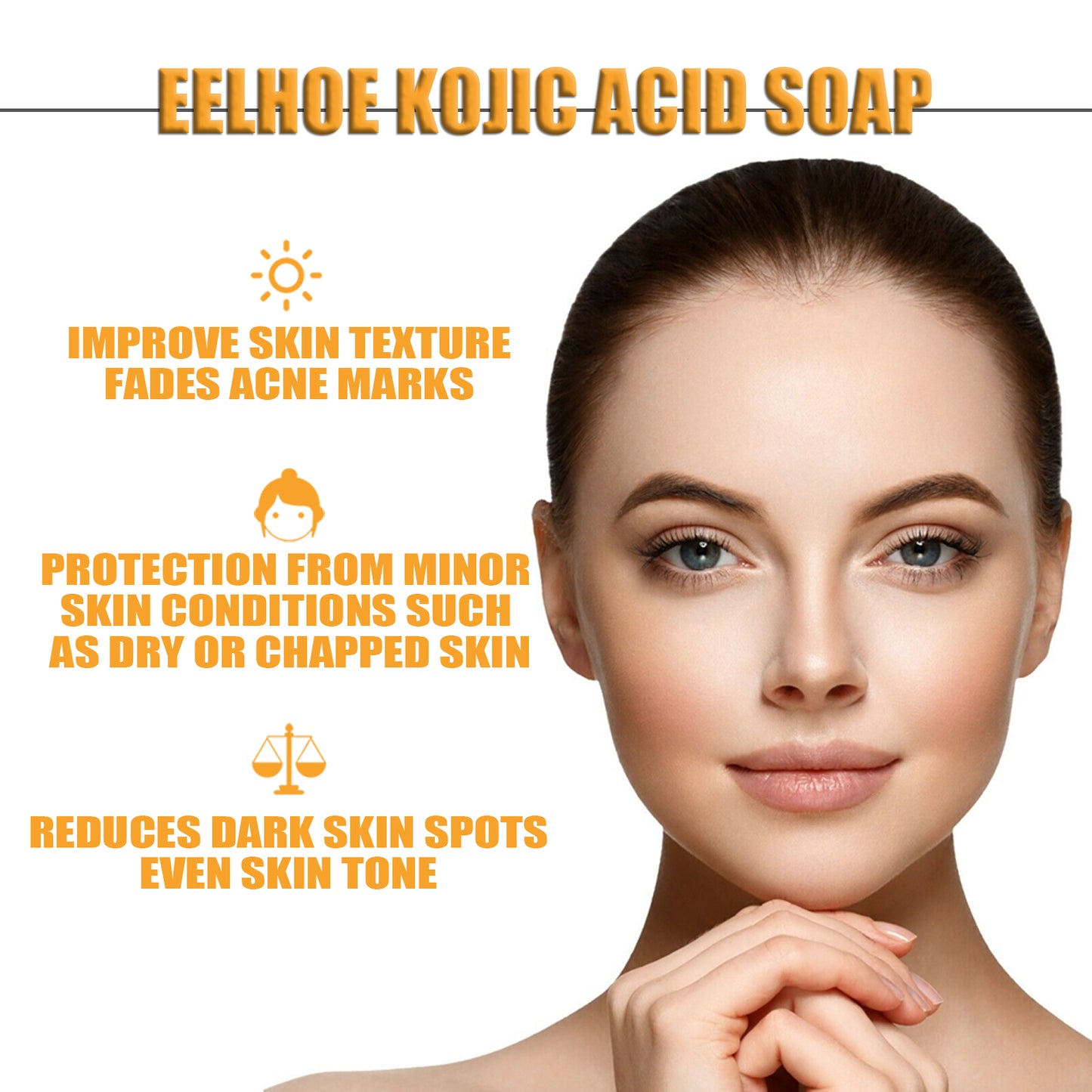 EELHOE Tartaric Acid Soap Dark Spot Reducing Pore Cleansing Exfoliating Skin Care Whitening Cleansing Soap