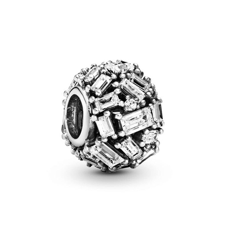 New Fashion Original Love Foot Fortune Bag Key Lock Bag Beads Fit Original Pandora Ladies Bracelet Jewelry Accessories Gift