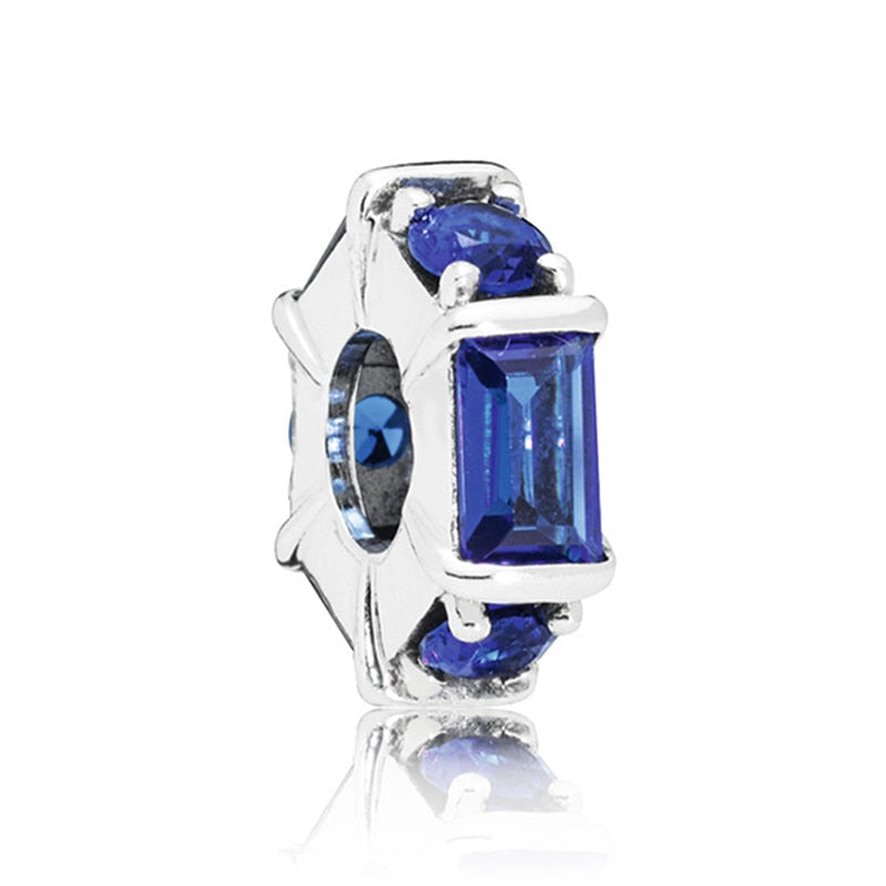 2022 New Blue Color Balloon Butterfly Stars Moon Sapphire Suitable For 3mm Charm Bracelet Spacer Beads