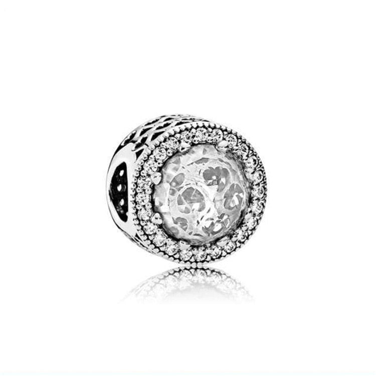 New Fashion Original Love Foot Fortune Bag Key Lock Bag Beads Fit Original Pandora Ladies Bracelet Jewelry Accessories Gift