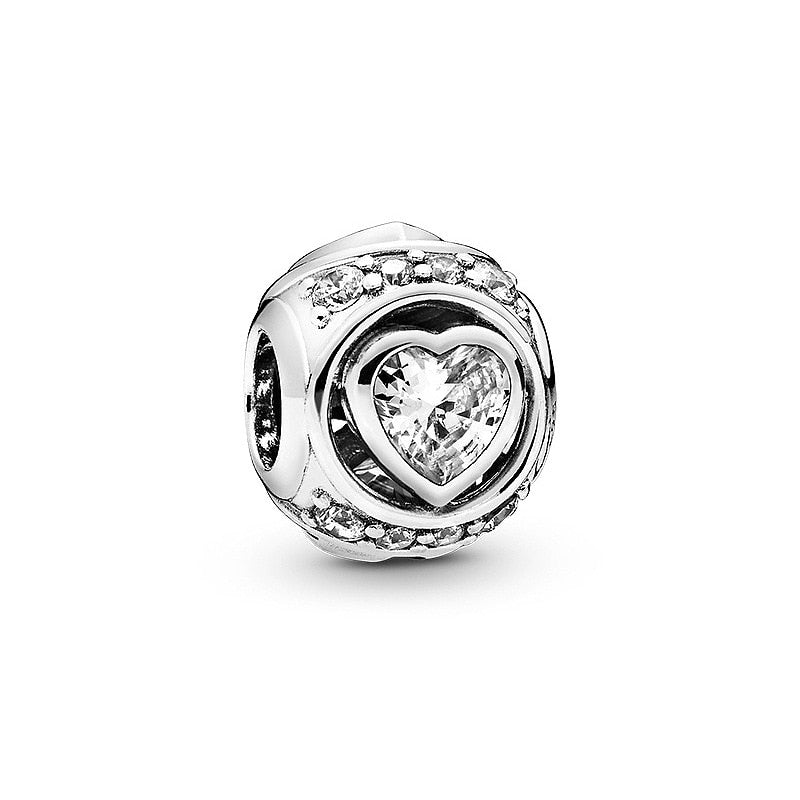 New Fashion Original Love Foot Fortune Bag Key Lock Bag Beads Fit Original Pandora Ladies Bracelet Jewelry Accessories Gift
