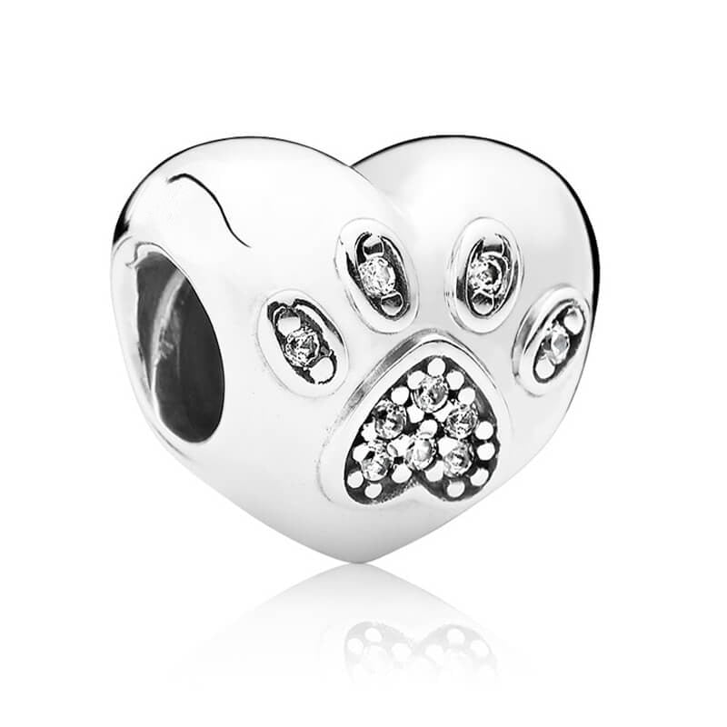 New Fashion Original Love Foot Fortune Bag Key Lock Bag Beads Fit Original Pandora Ladies Bracelet Jewelry Accessories Gift