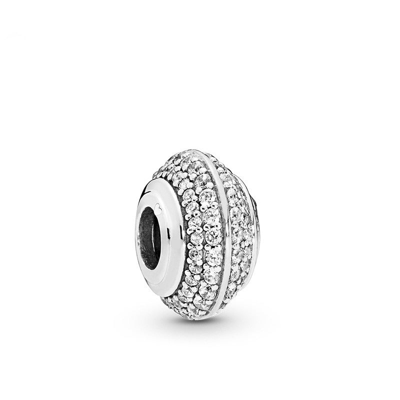 New Fashion Original Love Foot Fortune Bag Key Lock Bag Beads Fit Original Pandora Ladies Bracelet Jewelry Accessories Gift