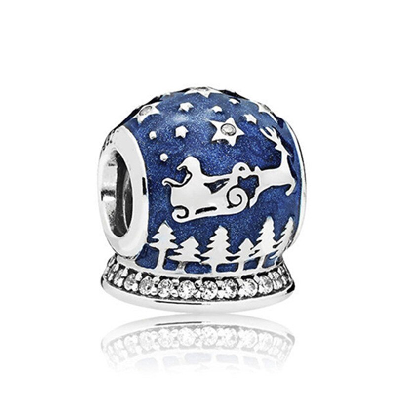 2022 New Blue Color Balloon Butterfly Stars Moon Sapphire Suitable For 3mm Charm Bracelet Spacer Beads