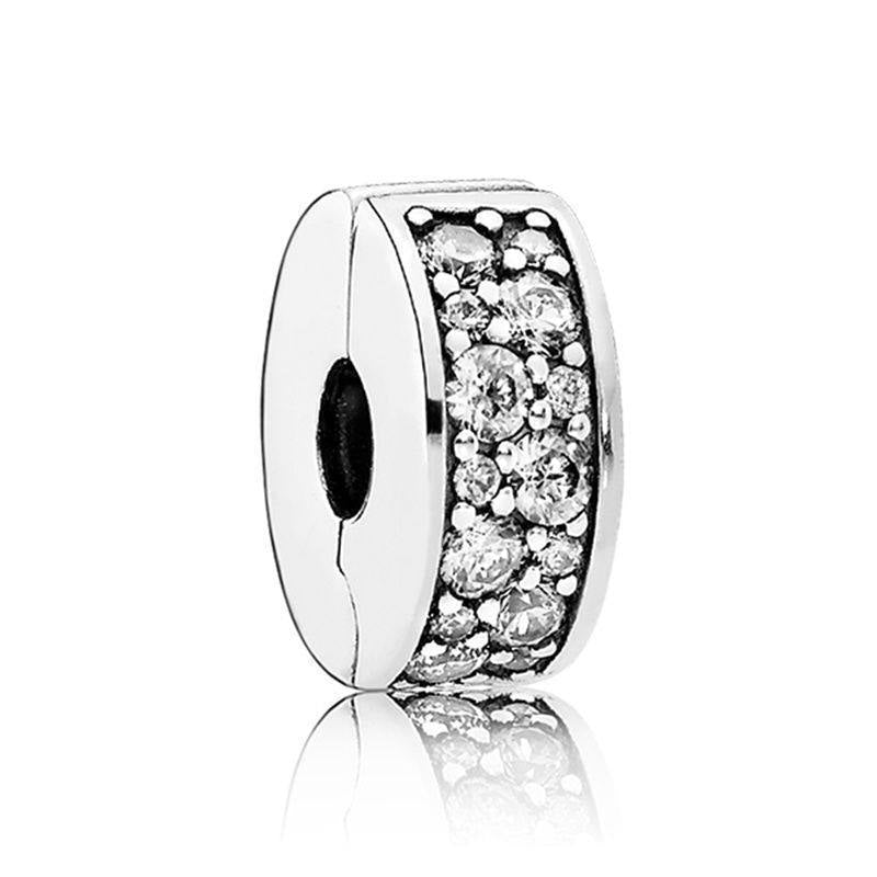 New Fashion Original Love Foot Fortune Bag Key Lock Bag Beads Fit Original Pandora Ladies Bracelet Jewelry Accessories Gift