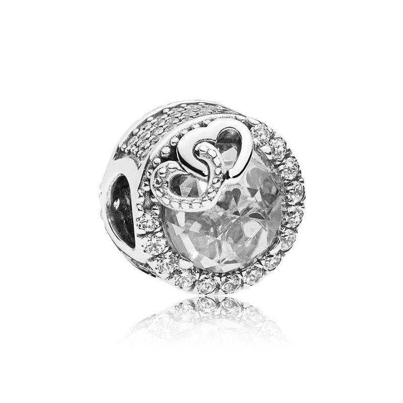 New Fashion Original Love Foot Fortune Bag Key Lock Bag Beads Fit Original Pandora Ladies Bracelet Jewelry Accessories Gift