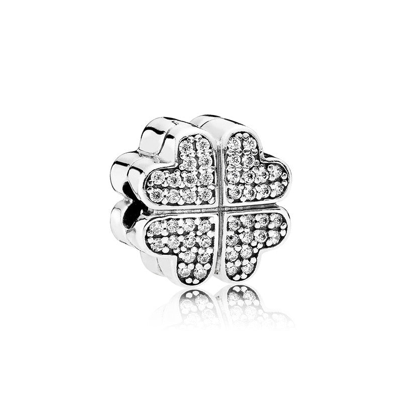 New Fashion Original Love Foot Fortune Bag Key Lock Bag Beads Fit Original Pandora Ladies Bracelet Jewelry Accessories Gift