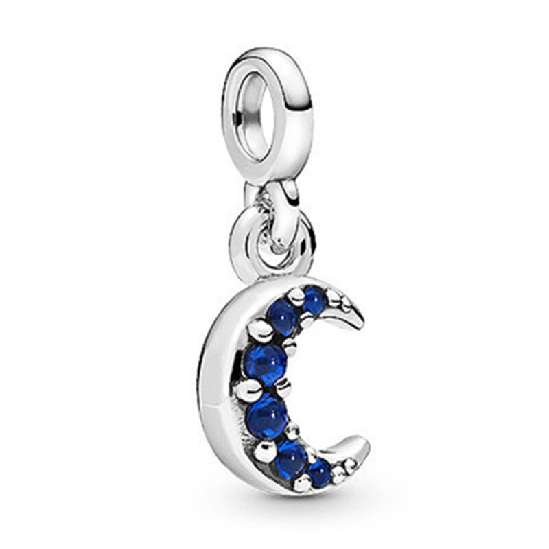 2022 New Blue Color Balloon Butterfly Stars Moon Sapphire Suitable For 3mm Charm Bracelet Spacer Beads