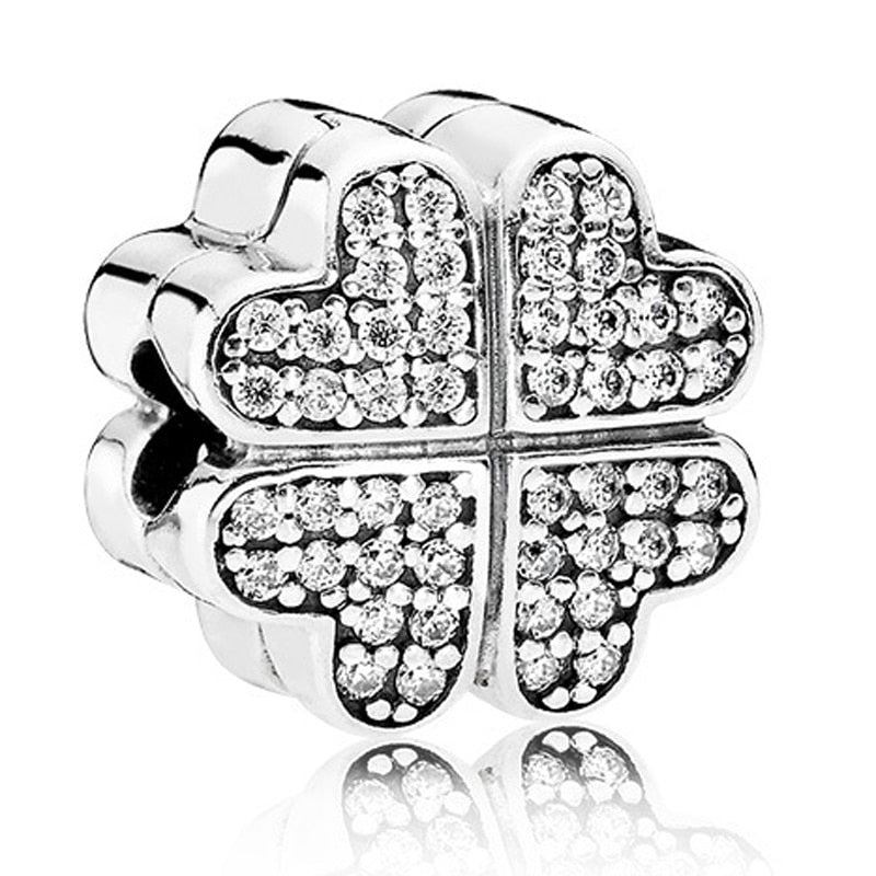 New Fashion Original Love Foot Fortune Bag Key Lock Bag Beads Fit Original Pandora Ladies Bracelet Jewelry Accessories Gift
