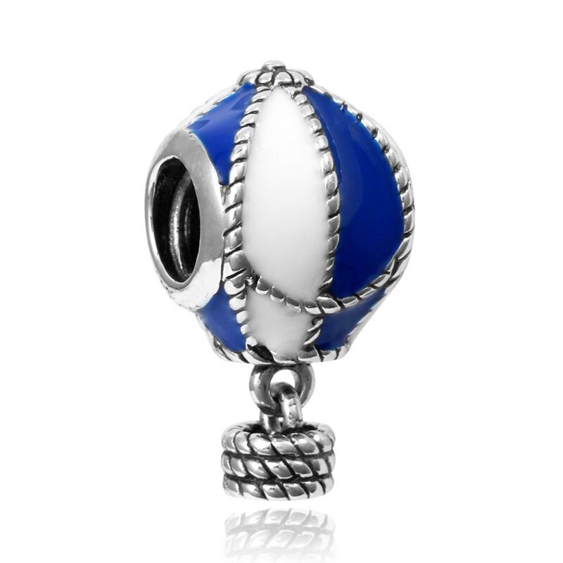 2022 New Blue Color Balloon Butterfly Stars Moon Sapphire Suitable For 3mm Charm Bracelet Spacer Beads
