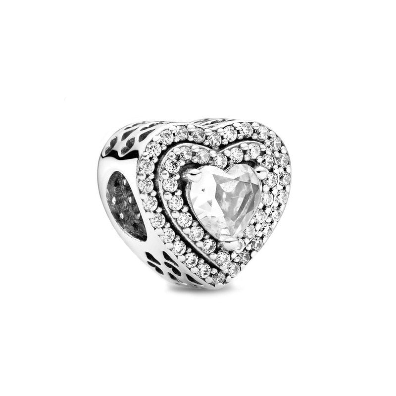 New Fashion Original Love Foot Fortune Bag Key Lock Bag Beads Fit Original Pandora Ladies Bracelet Jewelry Accessories Gift