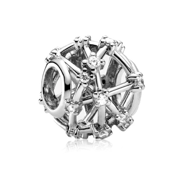 New Fashion Original Love Foot Fortune Bag Key Lock Bag Beads Fit Original Pandora Ladies Bracelet Jewelry Accessories Gift