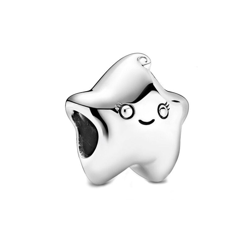 New Fashion Original Love Foot Fortune Bag Key Lock Bag Beads Fit Original Pandora Ladies Bracelet Jewelry Accessories Gift