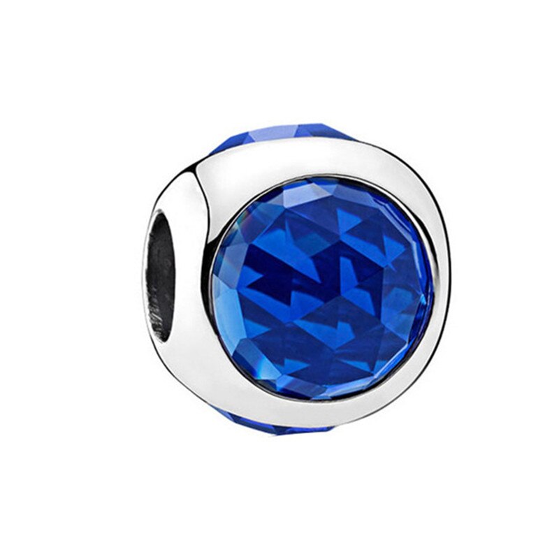 2022 New Blue Color Balloon Butterfly Stars Moon Sapphire Suitable For 3mm Charm Bracelet Spacer Beads