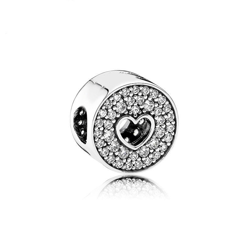 New Fashion Original Love Foot Fortune Bag Key Lock Bag Beads Fit Original Pandora Ladies Bracelet Jewelry Accessories Gift