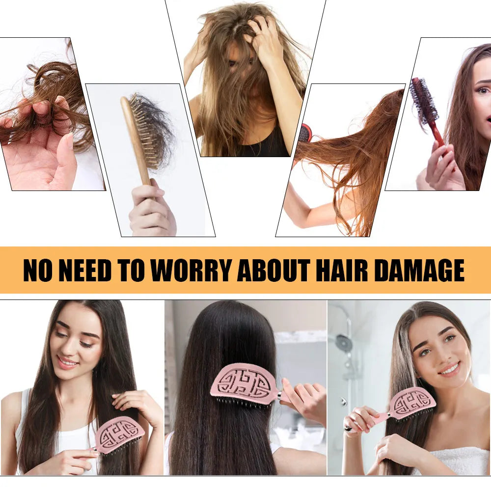 Denman Brush Boar Bristle Hair Brush Comb Scalp Massage Hair Brush Women Curly Detangler Styling Tools for Women's hair brush