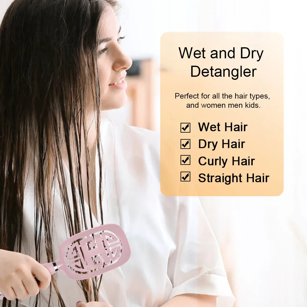 Denman Brush Boar Bristle Hair Brush Comb Scalp Massage Hair Brush Women Curly Detangler Styling Tools for Women's hair brush