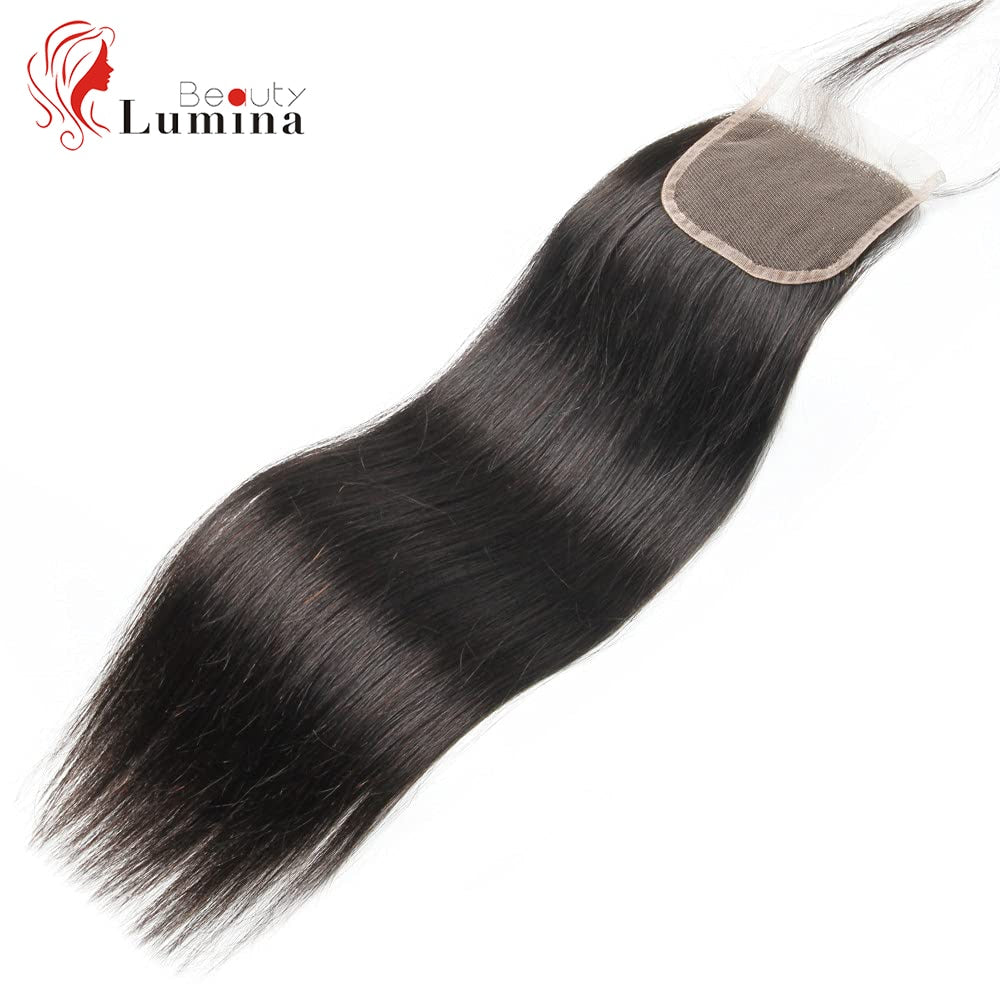 Straight 13x4 Lace Frontal Brazilian Straight Human Hair 4x4 Lace Closures Only Pre plucked Natural Color Remy Hair 8-22inches