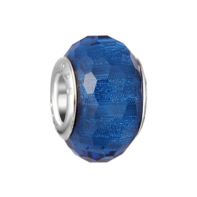 2022 New Blue Color Balloon Butterfly Stars Moon Sapphire Suitable For 3mm Charm Bracelet Spacer Beads
