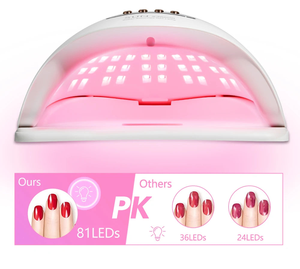 Sun X26 MAX UV LED Lamp For Nail Manicure 81LEDS Professional Gel Polish Drying Lamps With Timer Auto Sensor Manicure Salon Tool