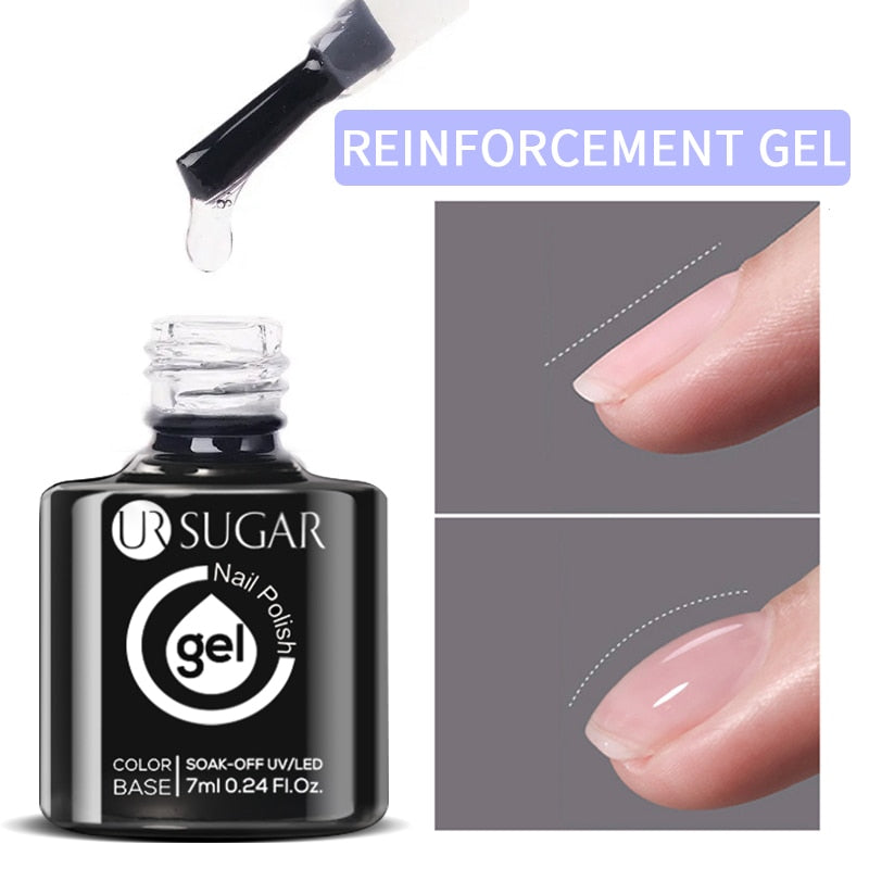 UR SUGAR 7ml Snowflakes Gel Nail Polish Varnish Glitter White Sequins Soak Off UV LED Semi Permanent Nail Art Design