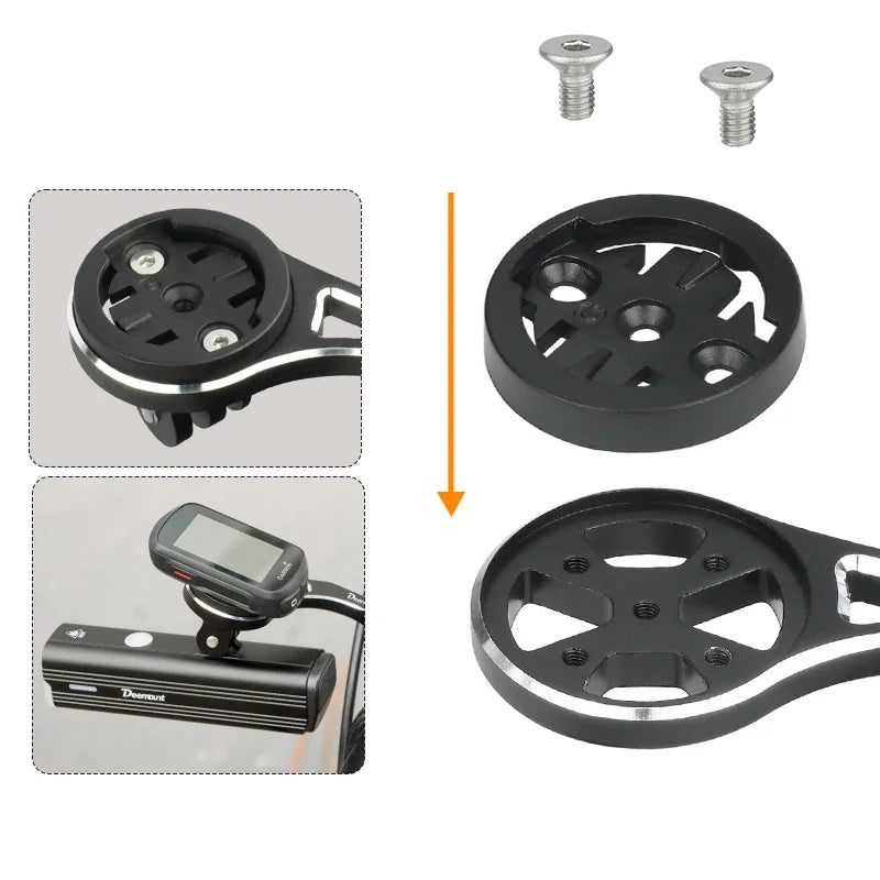 Out Front Computer Mount Adapter Replacement W/ Install Bolts for Garmin/ /Bryton/Wahoo/XOSS Bicycle Rear Radar Light Mount