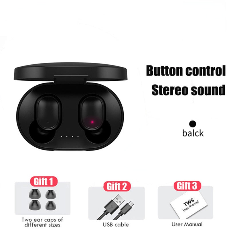 TWS E6S Bluetooth Earphones Wireless bluetooth headset Noise Cancelling Headsets With Microphone Headphones For Xiaomi Redmi