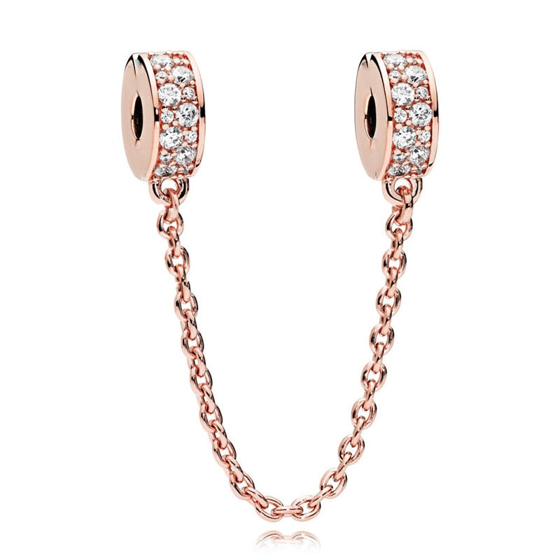 New 925 Sterling Silver Rose Gold Couple Dangle Charms Fit 925 Original Women Bracelet Beads Charm for Pendant Necklace Jewelry