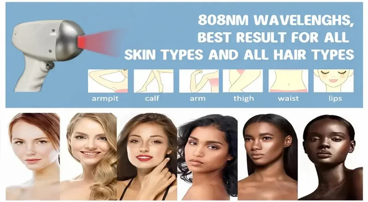 Diode Laser Hair Removal Professional Machine painless cooling permanent lazer hair removal 4 Wavelengths 755 808 940 1064