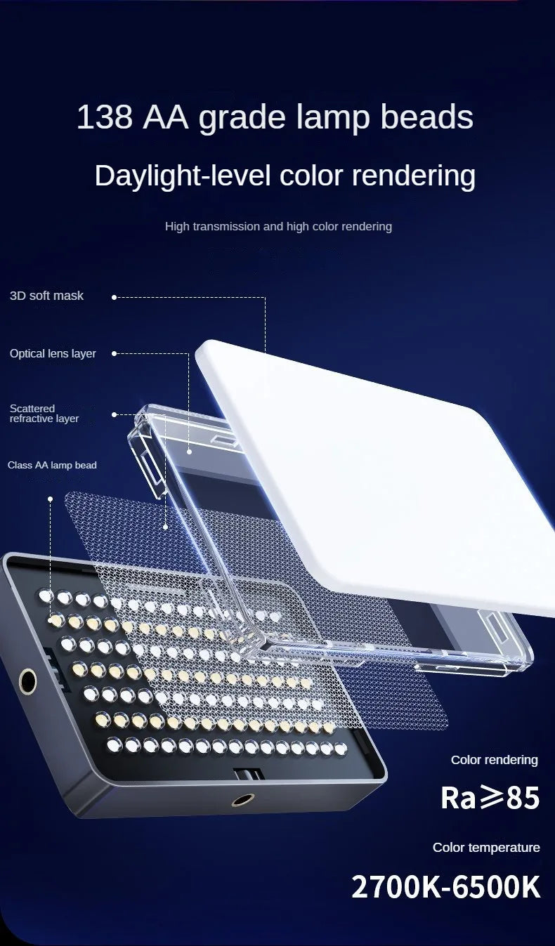 Phone Clip Fill Light RGB Flash Selfie Light Camera Phone Tablet Video Fill Light Portable Colorful Fill Light