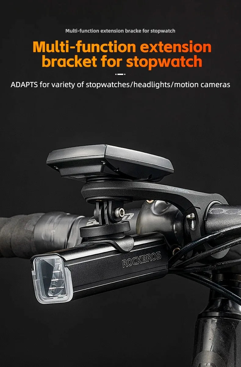 ROCKBROS Nylon Bicycle Speedometer Holder for Gopro Mount IGS / Garmin / Bryton / Cateye Computer MTB Bike Stopwatch Light Mount