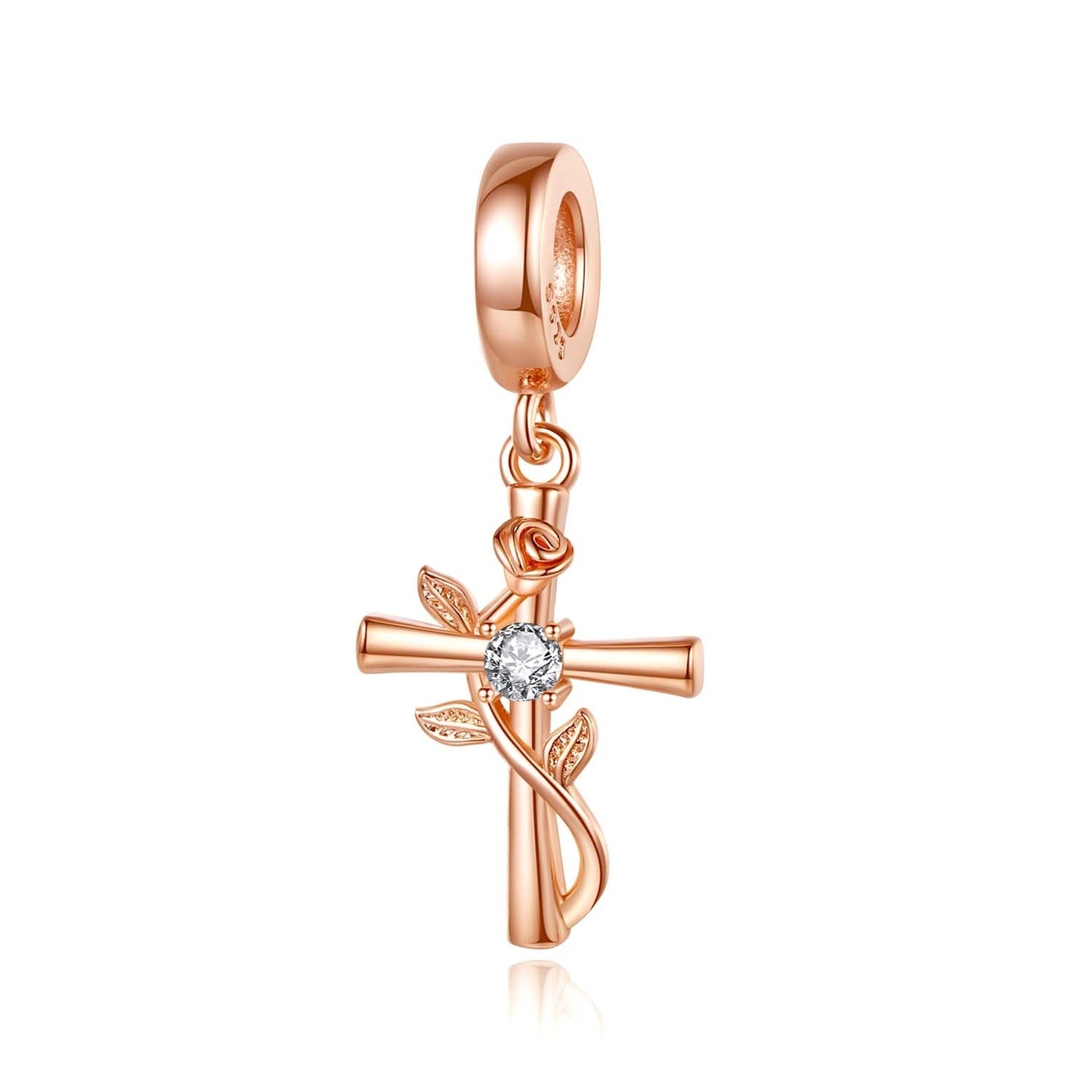 New 925 Sterling Silver Rose Gold Couple Dangle Charms Fit 925 Original Women Bracelet Beads Charm for Pendant Necklace Jewelry