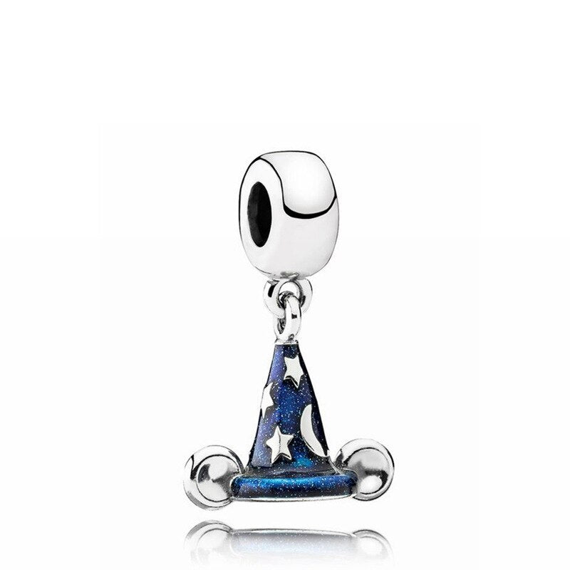New Fashion Charm Original Blue Car Hat Airplane Horse Beaded Fit Original Pandora Ladies Bracelet Jewelry Accessories Gift