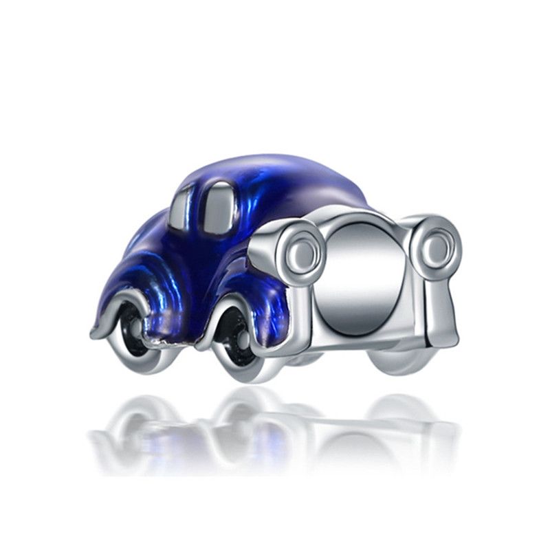 New Fashion Charm Original Blue Hat Aircraft Car Beads Suitable for the original Pandora Lady Bracelet Jewelry Accessories Gift