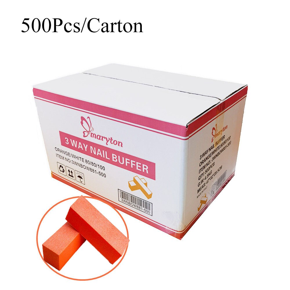 500Pcs Sponge Nail File Buffer Block Buffing Nail Tools Manicure Nail Pedicure UV Gel Polish Sanding Files Grinding for Nail Tip
