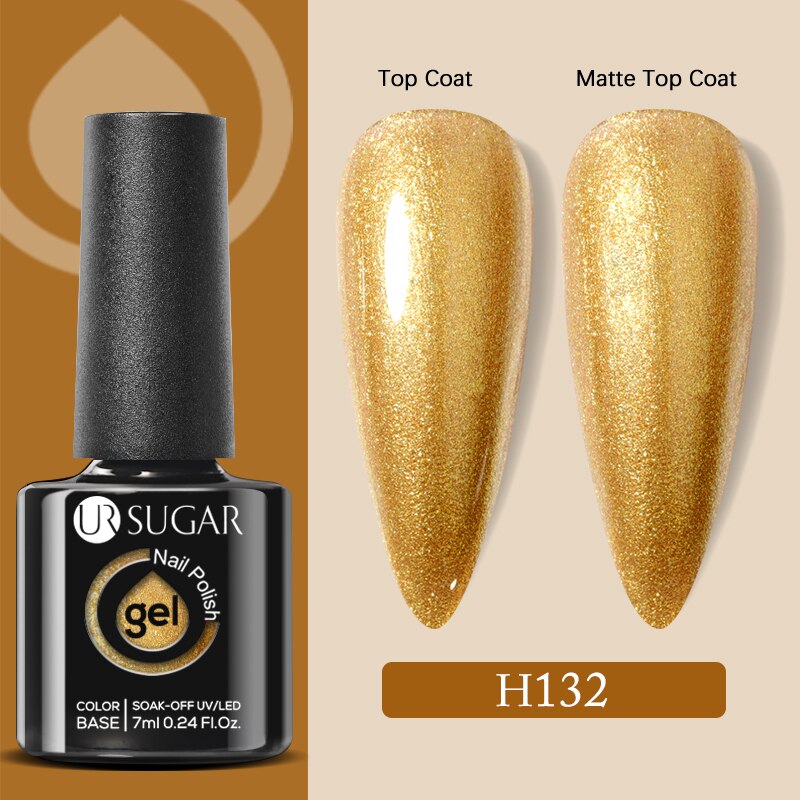 UR SUGAR 7ml Snowflakes Gel Nail Polish Varnish Glitter White Sequins Soak Off UV LED Semi Permanent Nail Art Design