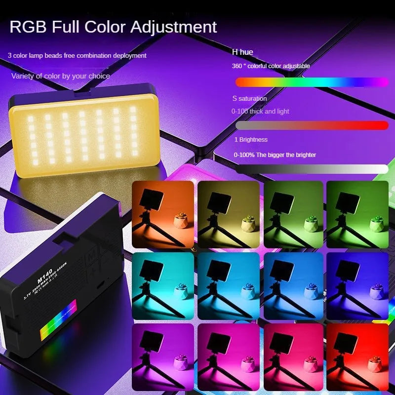 Phone Clip Fill Light RGB Flash Selfie Light Camera Phone Tablet Video Fill Light Portable Colorful Fill Light