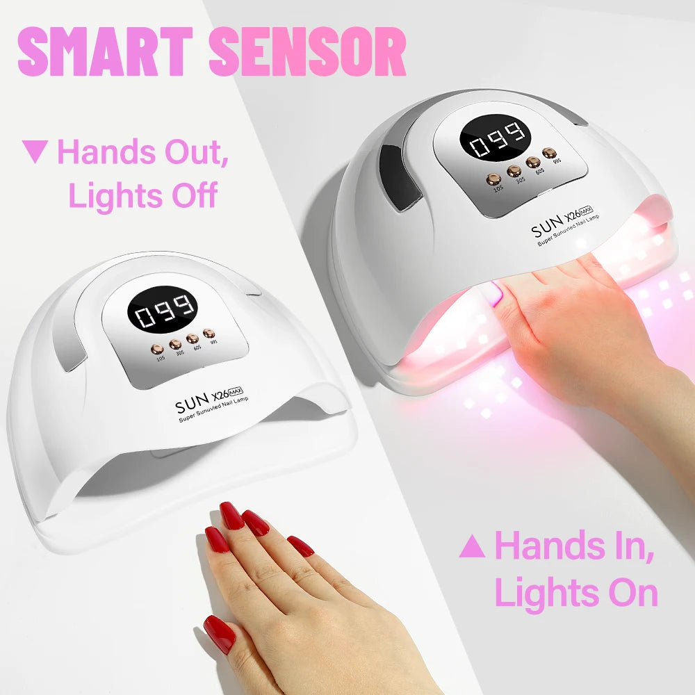 Sun X26 MAX UV LED Lamp For Nail Manicure 81LEDS Professional Gel Polish Drying Lamps With Timer Auto Sensor Manicure Salon Tool