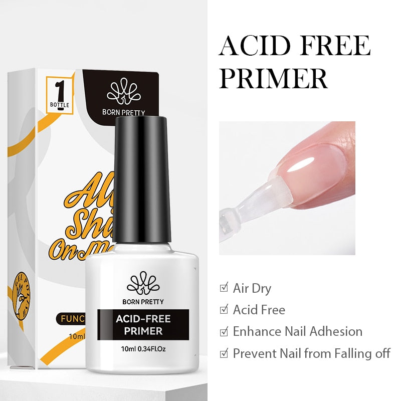 BORN PRETTY 10ml Rubber Thick Base Gel Top Reinforcement Gel Transparent Nail Prep Soak Off UV LED Nail Varnish Function Gel