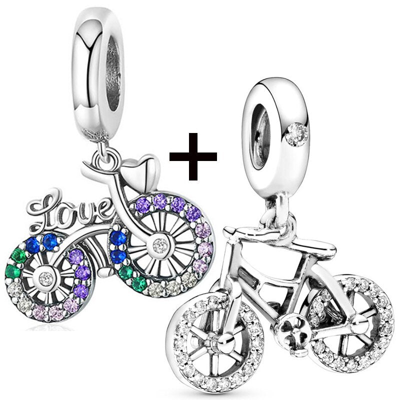 Seialoy 2pcs/lot Aircraft Earth Beads Charm Star Astronaut Pendant Rainbow Unicorn Dangle DIY Jewelry Bracelets Accessory