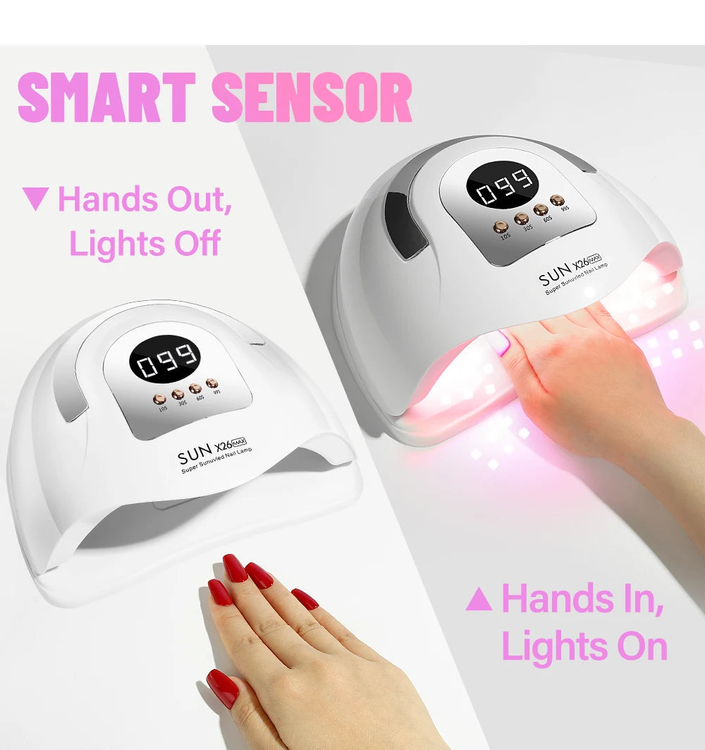 Sun X26 MAX UV LED Lamp For Nail Manicure 81LEDS Professional Gel Polish Drying Lamps With Timer Auto Sensor Manicure Salon Tool