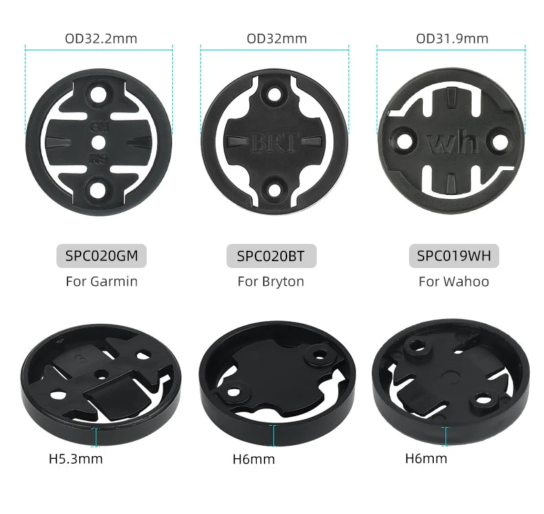Out Front Computer Mount Adapter Replacement W/ Install Bolts for Garmin/ /Bryton/Wahoo/XOSS Bicycle Rear Radar Light Mount