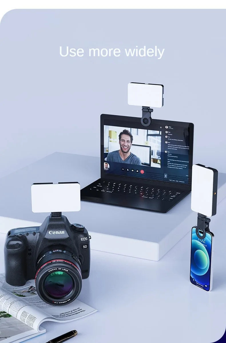 Phone Clip Fill Light RGB Flash Selfie Light Camera Phone Tablet Video Fill Light Portable Colorful Fill Light