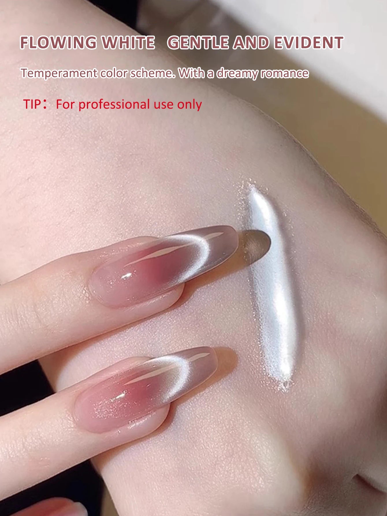 15ml New Upgraded Flow Light White Cat Eye Electroplating Mirror Glass Beads Ultra Fine Magnetic Powder White Cat Eye