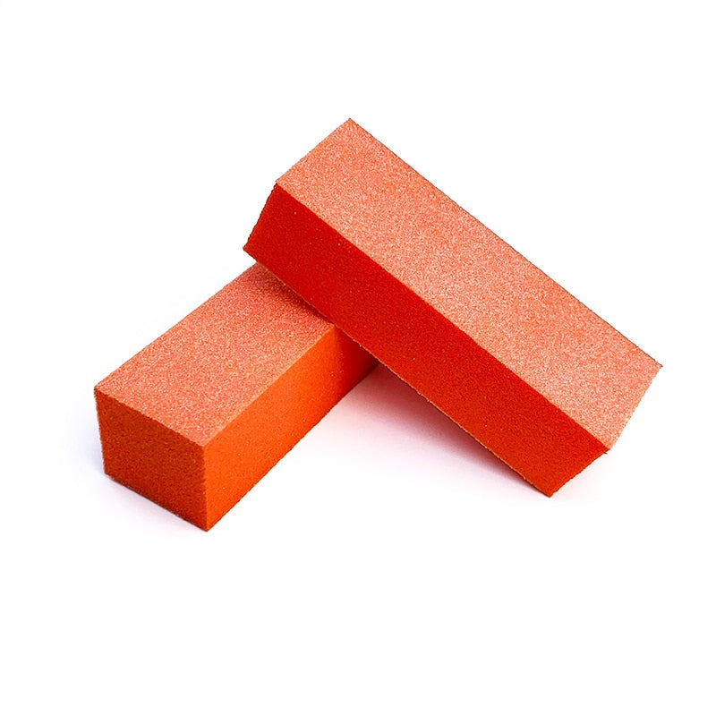 500Pcs Sponge Nail File Buffer Block Buffing Nail Tools Manicure Nail Pedicure UV Gel Polish Sanding Files Grinding for Nail Tip
