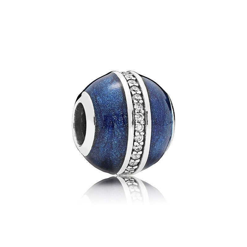 New Fashion Charm Original Blue Hat Aircraft Car Beads Suitable for the original Pandora Lady Bracelet Jewelry Accessories Gift