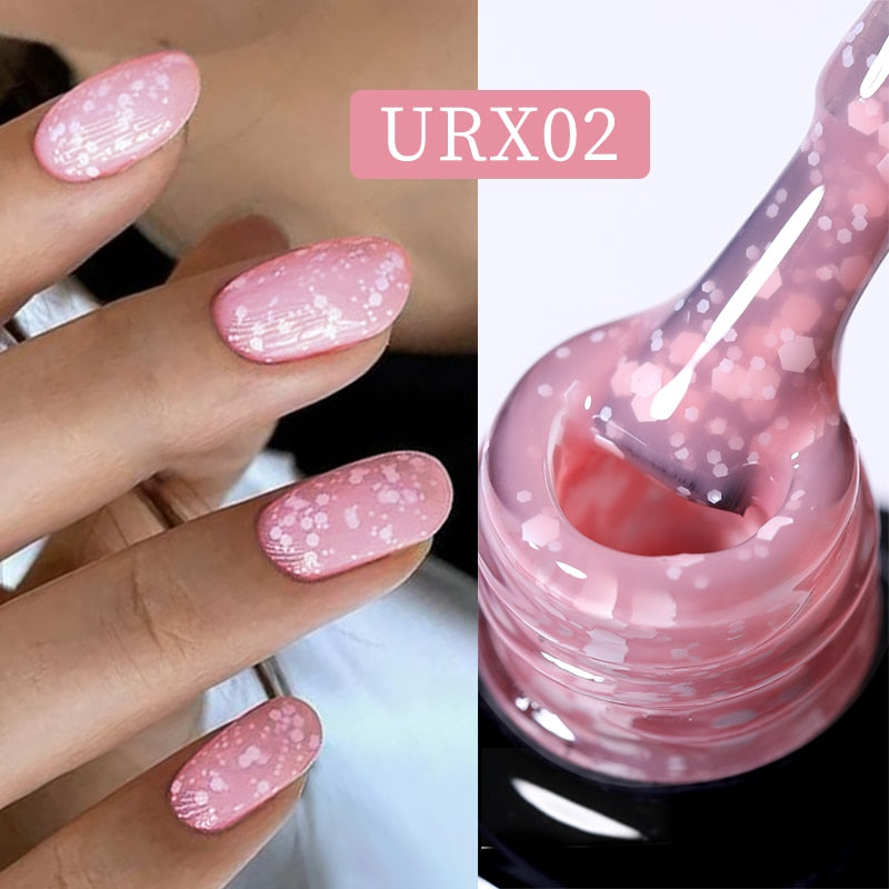 UR SUGAR 7ml Snowflakes Gel Nail Polish Varnish Glitter White Sequins Soak Off UV LED Semi Permanent Nail Art Design