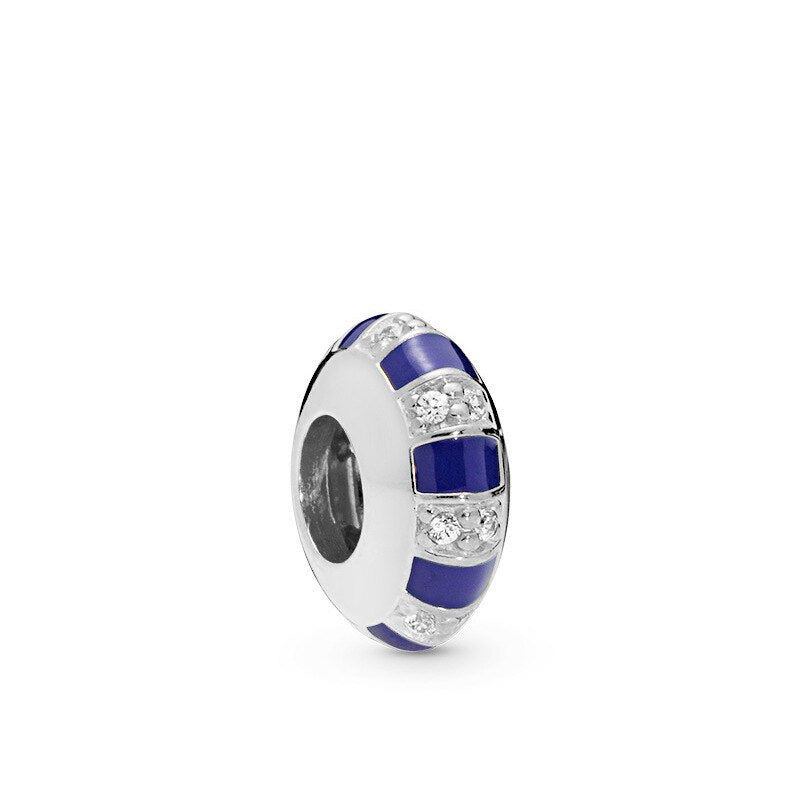 New Fashion Charm Original Blue Hat Aircraft Car Beads Suitable for the original Pandora Lady Bracelet Jewelry Accessories Gift