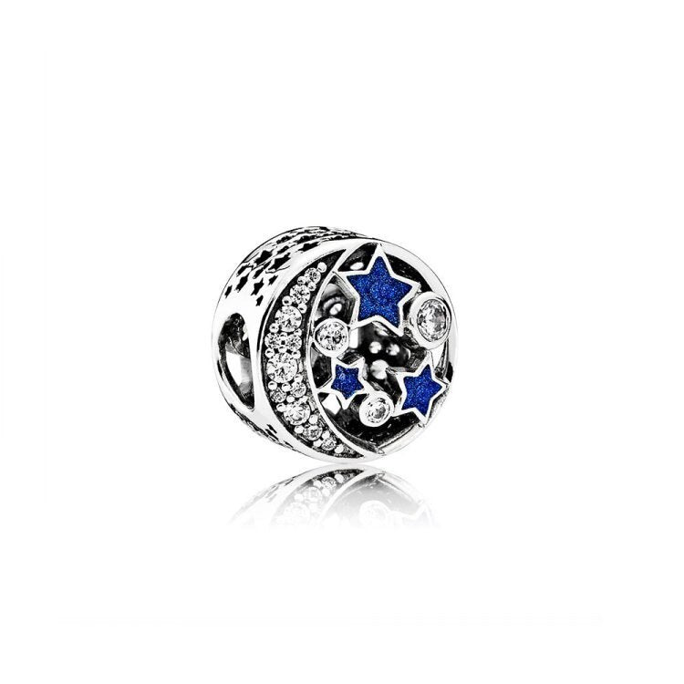 New Fashion Charm Original Blue Car Hat Airplane Horse Beaded Fit Original Pandora Ladies Bracelet Jewelry Accessories Gift