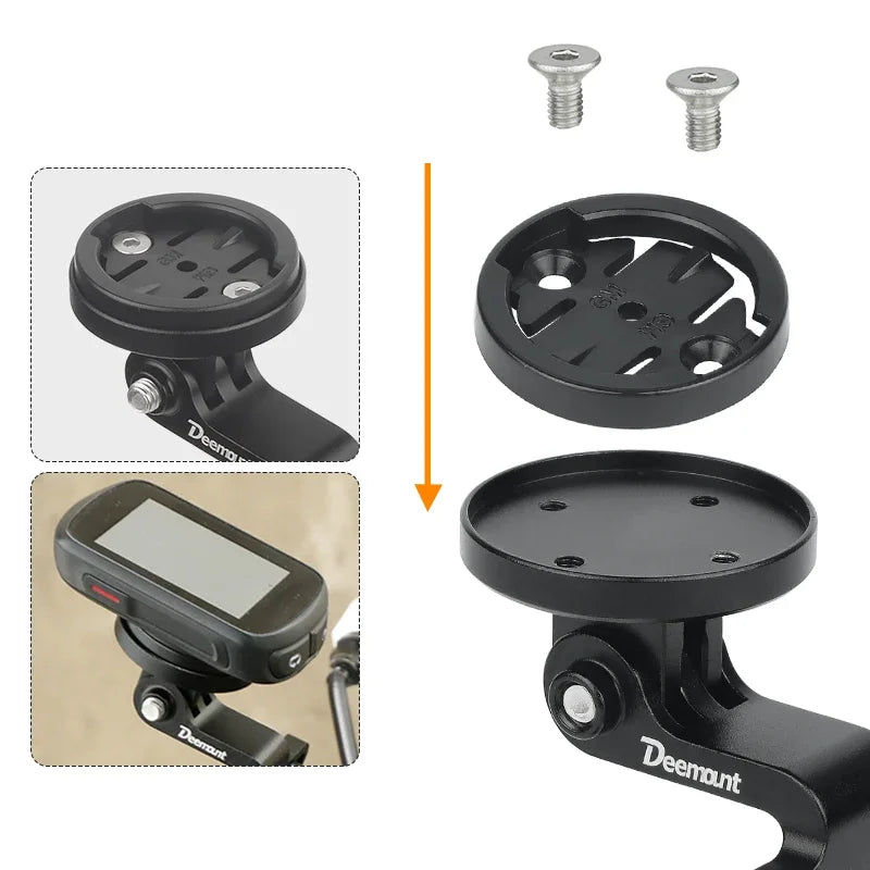 Out Front Computer Mount Adapter Replacement W/ Install Bolts for Garmin/ /Bryton/Wahoo/XOSS Bicycle Rear Radar Light Mount